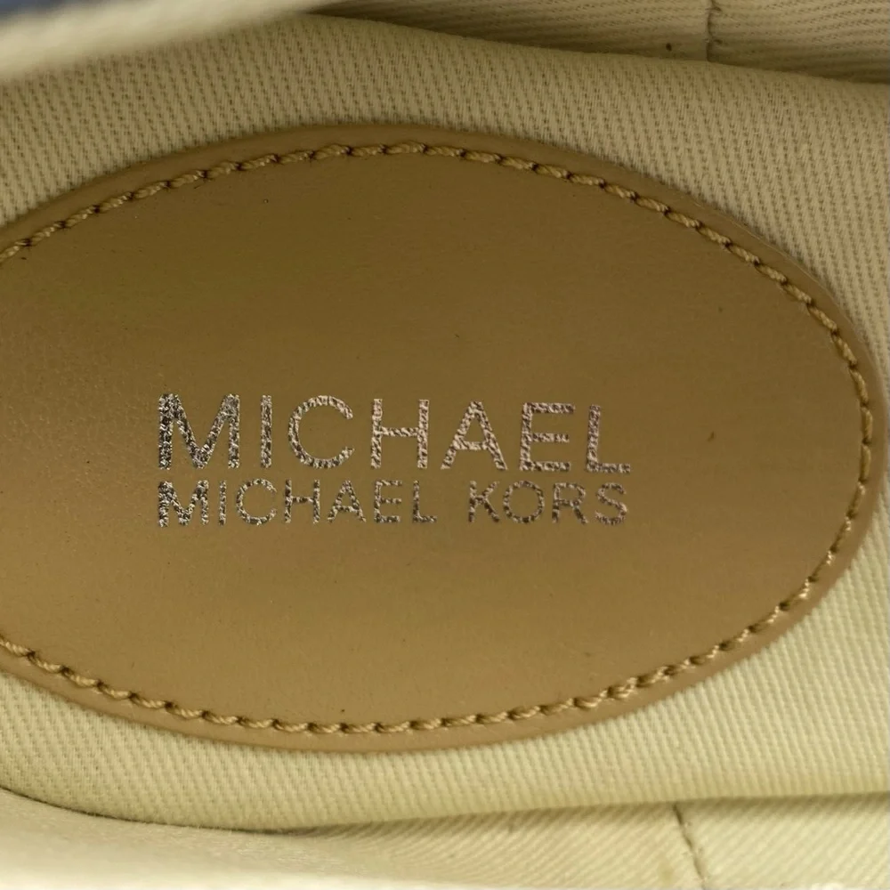 Michael Kors Women's Flats Juliette Blue Leather Ballet Slip On Designer NEW - Picture 7 of 11